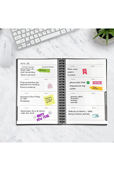 Choice A5 Yearly Planner A5 Erasable Notebook Reusable Week Monthly Yearly Pl...