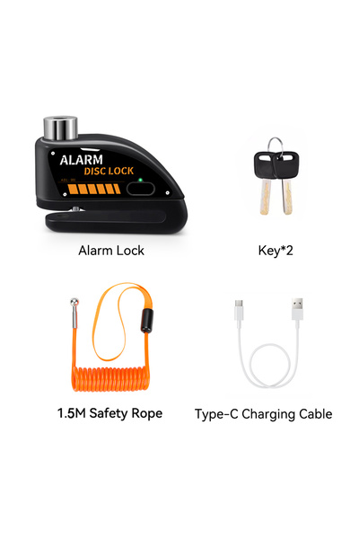Choice18 B With 1.5M Rope Extractme Motorcycle Alarm Disc Brake Lock Security...
