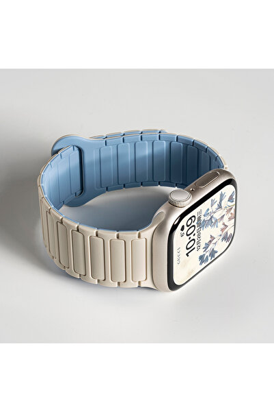 Choice16 38 40 41 S10 11-42mm White Blue Silicone Strap for Watch 46mm 42mm 4...