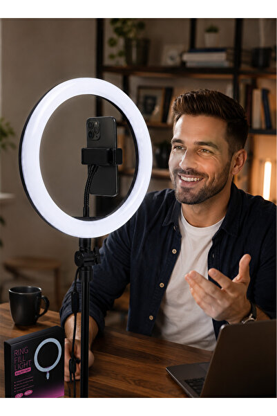 Yallabena طقم إضاءة حلقية LED مقاس 10 بوصات، قابل للتخصيص في درجة حرارة اللون...