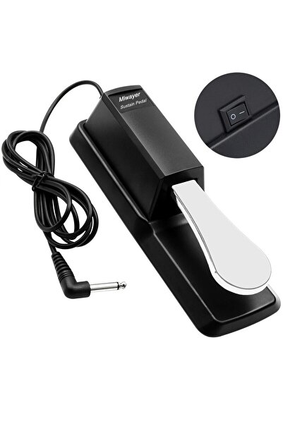 Choice Black Miwayer Sustain Pedal with Polarity Switch for MIDI Keyboard Syn...