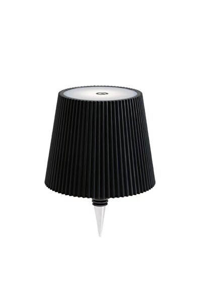 Choice4 مصباح طاولة لاسلكي LED على شكل زجاجة نبيذ أسود مخطط، قابل للتعتيم بثل...