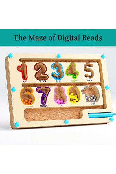 Choice Digital Montessori Magnetic Color Sorting Maze Number Maze Toys Wooden...