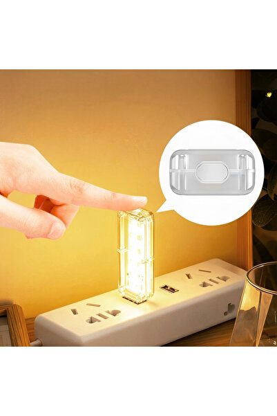 Choice مصباح ليلي دافئ بـ 10 مصابيح LED، يعمل باللمس، مزود بمنفذ USB، بجهد 5 ...