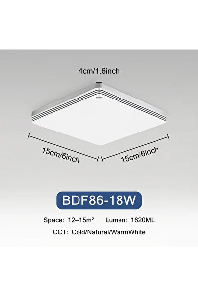 choice2 White light Square 18W 18W-48W LED Ceiling Light 15-30CM Square Ceili...
