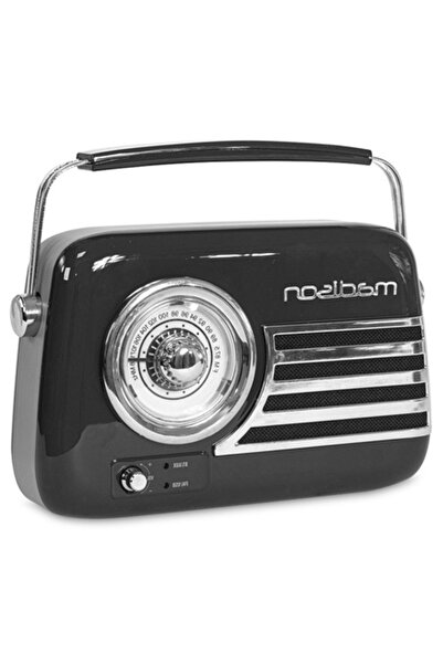 Madison Radio FM Portabil Nostalgia 15W cu funcție Bluetooth/AUX - Negru