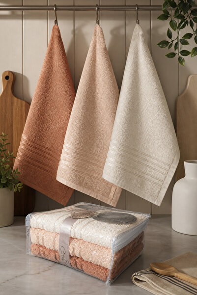 Coton Delux Pera 3-Piece 100% Cotton Towel Set |   30X50 cm Kitchen Towel |  ...