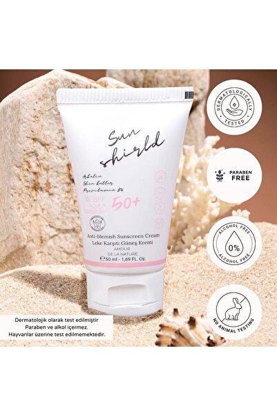 AMOUR DE LA NATURE Sun Shield Cilt Tonu Eşitleyici Nemlendirici Güneş Kremi 50 Spf 50ml