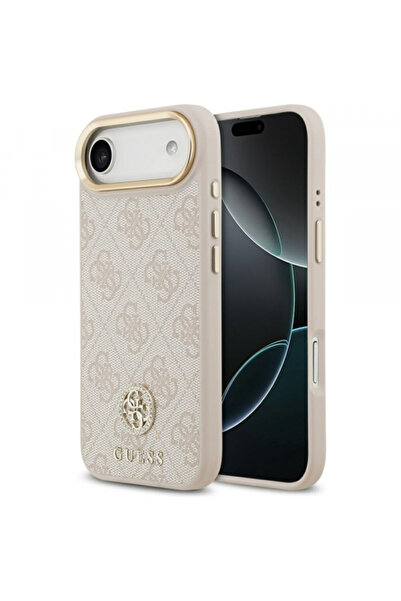 Apple Husa MagSafe pentru iPhone 17 Air, Guess, 4G Strass Logo, Roz