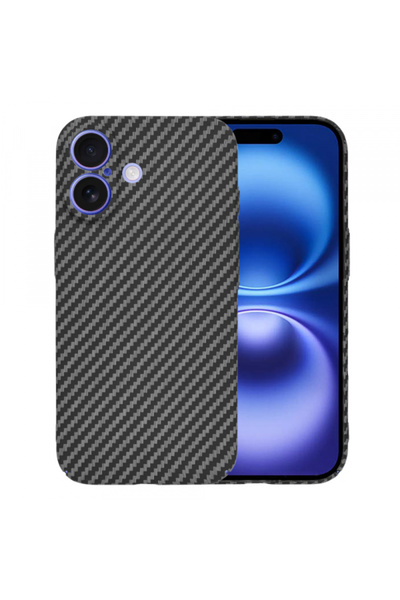 Apple Husa pentru iPhone 16, Techsuit, Carbonite FiberShell, Neagra