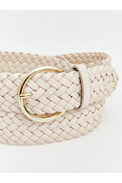 LC Waikiki Nevavm Women's Belt with Knitted Pattern