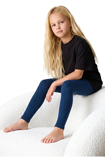 Katia&Bony Towel Inside Children's Leggings Navy Blue