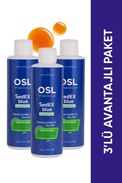 OSL Omega Skin Lab Osl Sedex Blue Shampoo 3-Pack 200ml