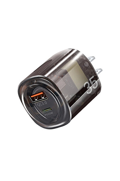 choice2 شاحن USB-C بقوة 35 واط بمقبس أمريكي، يدعم الشحن السريع بتقنية PD، شاح...
