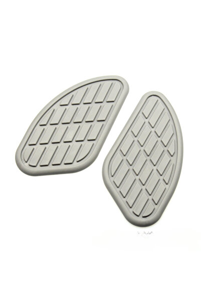 Choice3 Grey 2Pcs Retro Motorcycle Cafe Racer Gas Fuel Tank Sticker Protector...