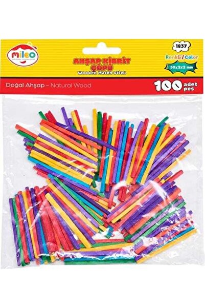 Mas Mileo 1837 Wooden Stick-Matchstick Scrap 2X2X50 Mm-Colored
