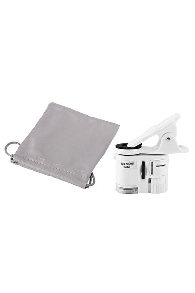 Choice A Mini Mobile Phone Microscope 9595W 60X Magnifying Glass LED UV Light...