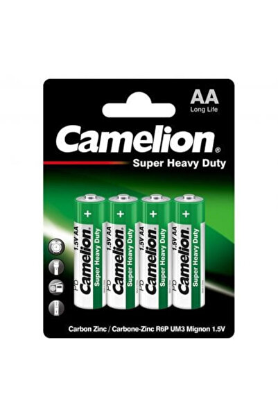 CAMELİON Set de 4 baterii R3 AA zinc cu durată lungă de viață