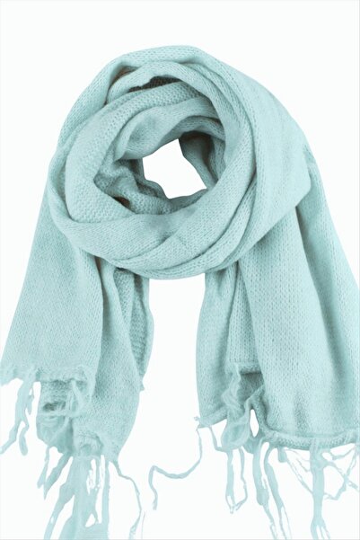 ZERO LAND Glblseme Braided Yarn Winter Shawl - (14550) Turquoise