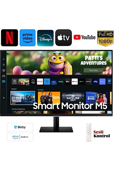 Samsung 27 İnç Full HD Akıllı TV Uygulamalı Wi-Fi Ve Bluetooth Bağlantılı Hop...