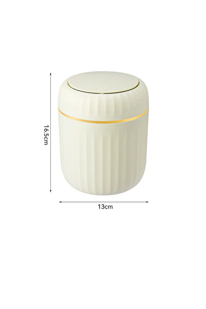 choice2 Green Mini Desktop Trash Can Press Type Covered Desktop Trash Can Bed...