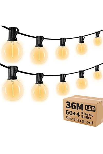 Choice EU Plug 36m (118FT) G40 LED 36 m outdoor string light with 64 plastic ...