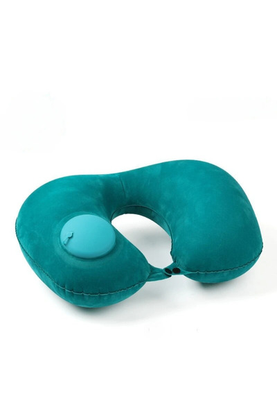 Choice Blue Inflatable travel pillow, portable airplane U-shaped neck pillow,...