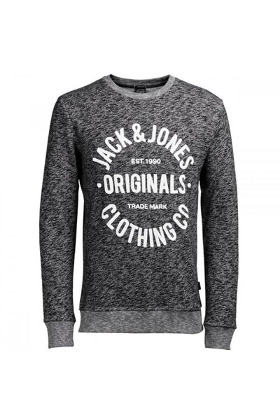 Jack & Jones Jack&Jones Jorclemens Sweat Crew 12112149 Men's Black White Swea...