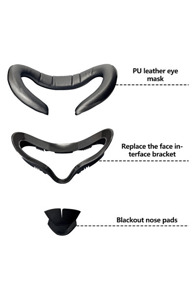 Choice black VR Face Mounts and Foam Replacement Kits for Oculus Meta Quest 2...