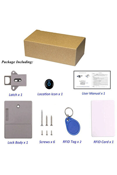 Choice Gray Battery RFID Digital Cabinet Lock Invisible Hidden IC Card Sensor...