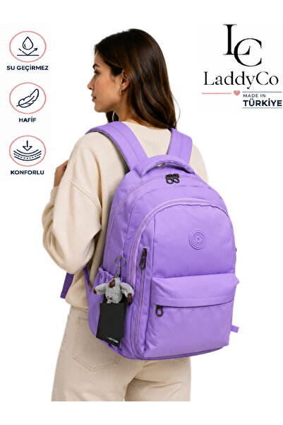 LaddyCo حقيبة ظهر مدرسية من القماش المقاوم للماء للجنسين 2500 أرجواني