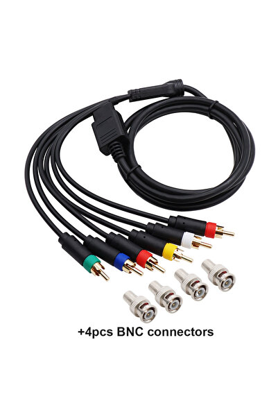 Choice Add 4pcs BNC AV RCA BNC RGBS Cable for Nintendo N64 SNES NGC Cable for...