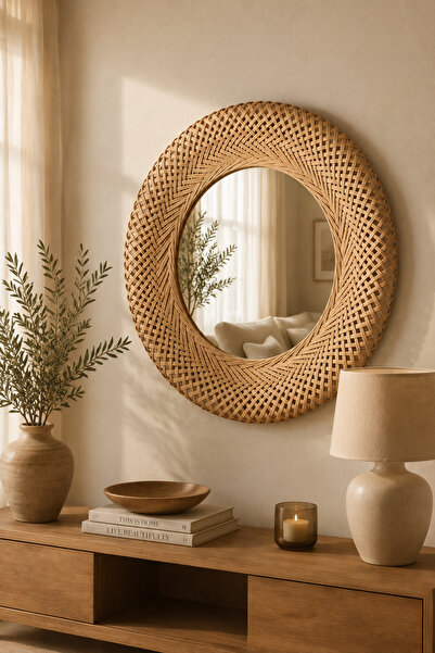 Naturel Home Bohem Sinnerlig Bambu Ayna - Iskandinav, Modern, Rattan