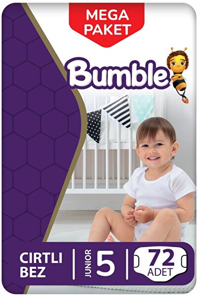Bumble 5 Numara Junior Bebek Bezi 11-18 Kg Mega Paket 72 Adet