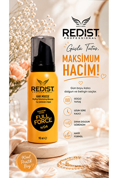 Redist Full Force Saç Şekillendirici Seyahat Boy Köpük 90 ML | Büyük Hacim, M...