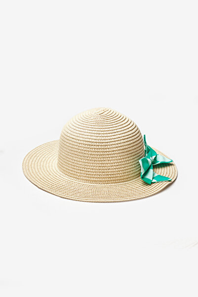 Le Mabelle Mint Dama Bowknot Children's Straw Hat