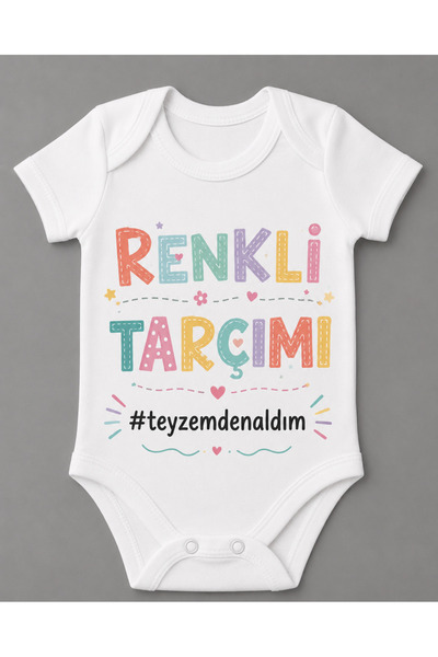 EYDUBABY The Colorful Style I Got from My Aunt: Baby Bodysuit with Short Slee...