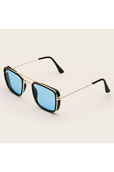 Choice1 blue Fashion Sunglasses European and American Metal Small Square Fram...