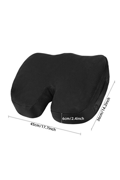 choice2 45x36x6cm Black Mesh Comfortable Breathable Seat Cushion, U-Shaped De...
