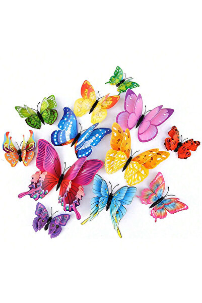 choice2 color mixing Butterfly wall decor 12pieces, 3D butterfly sticker for ...