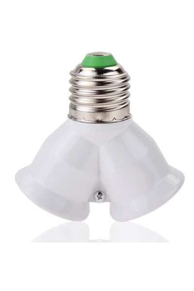 Choice Screw E27 LED Base Light Lamp Bulb Socket E27 to 2-E27 Splitter Adapte...