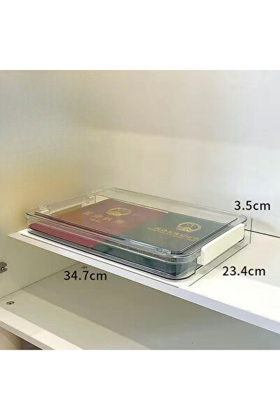 Choice S Acrylic Transparent Desktop Paper Storage Box A4 File Document Exam ...