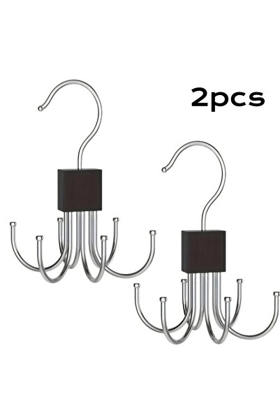 Choice 2pcs 1/5pcs 360° Rotating Storage Hanger Hook Multi-Claw Bag Metal Bel...