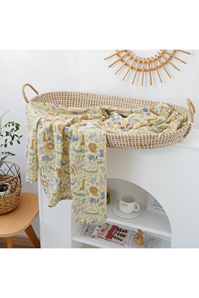 Choice S154 100% Cotton 120*110cm 2 Layers Newborn Baby Bath Towel Wrap Musli...