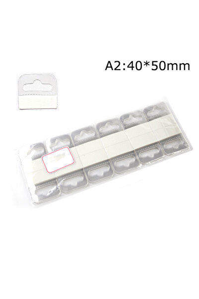 Choice A2 100Pcs PVC Slot Hole Adhesive Hang Tabs Hook Merchandise Package Bo...