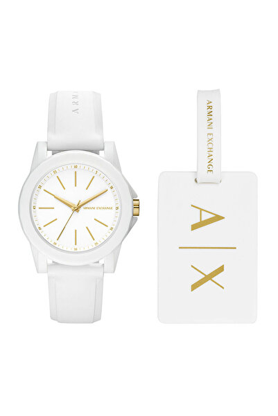 Armani Exchange Ax7126 Women's Wristwatch and Luggage Tag Set