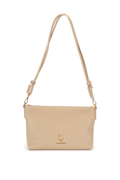 U.S. Polo Assn. حقيبة كتف نسائية باللون البيج Us26587
