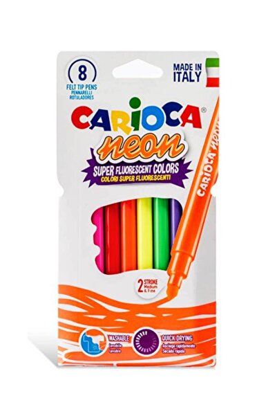 carioca Neónové umývateľné plstené pastelky 8 kusov