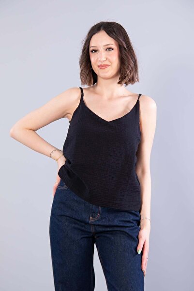 Mckanzie 6650 (n-2284) muslin blouse with rope strap