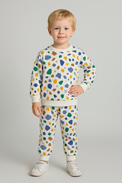 Bubito Unisex Bebek Çocuk Pamuklu 2'li Alt Üst Takım - Çok Renkli